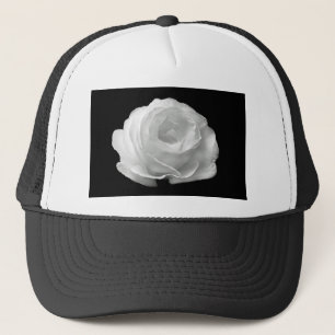 White Rose Blossoms Flowers Garden Peace Love Art Trucker Hat