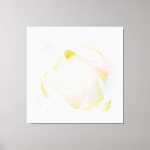 *~* White Rose Blush Pink Floral Abstract AR8 Canvas Print