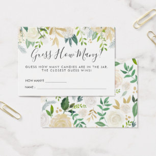 White Rose Bouquet Baby Shower   Guessing Game