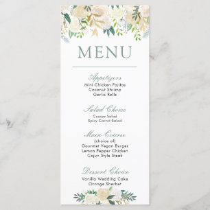 White Rose Bouquet   Floral Menu