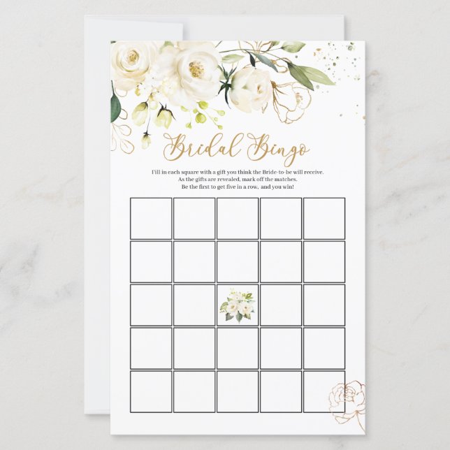 White Rose Bridal Bingo/Who knows the Bride Best  (Front)