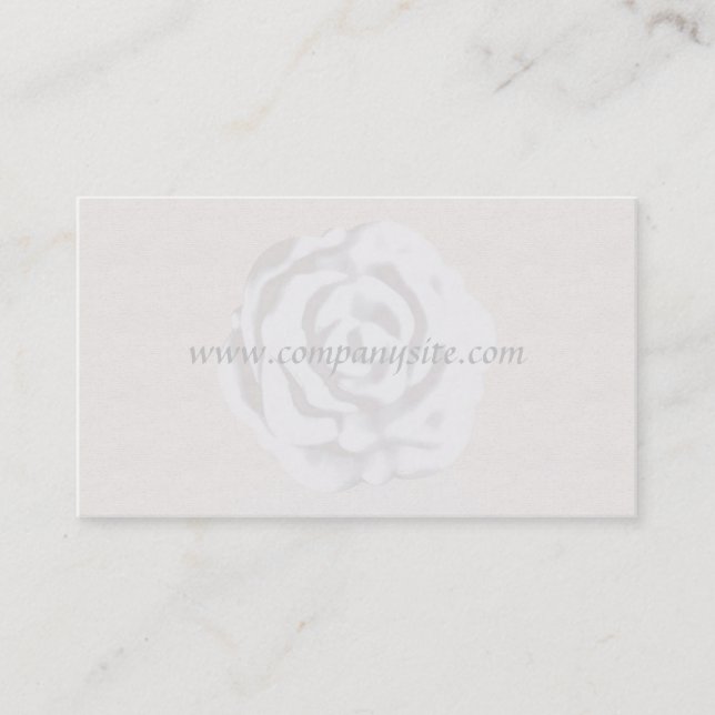 White Rose Business Card Template (Front)