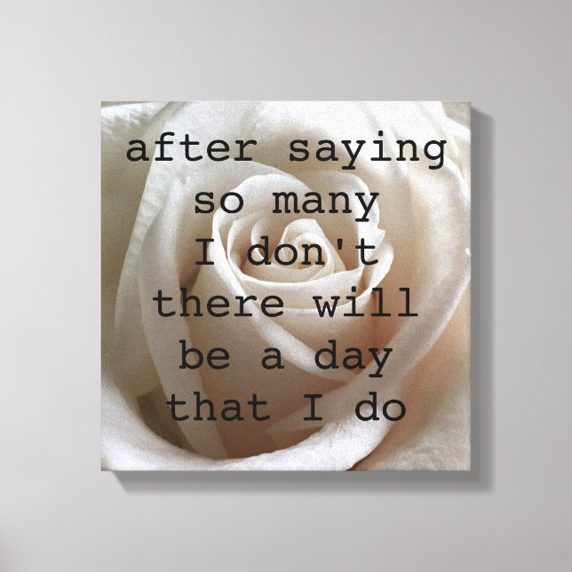 White Rose Canvas Print (Front)