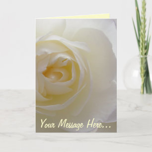 White Rose Card Rose Personalised Flower Card