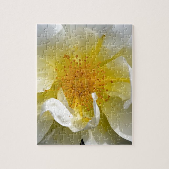 White rose center jigsaw puzzle (Vertical)