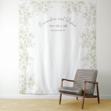White Rose Classic Wedding Photo Backdrop