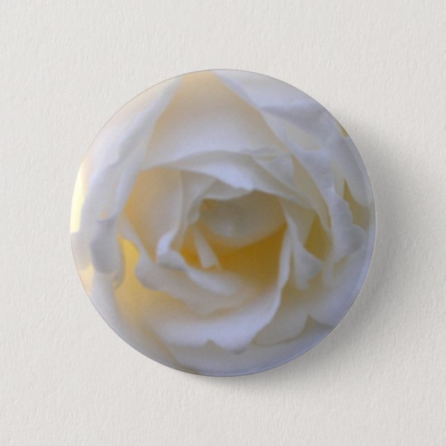 white rose close up button (Front)
