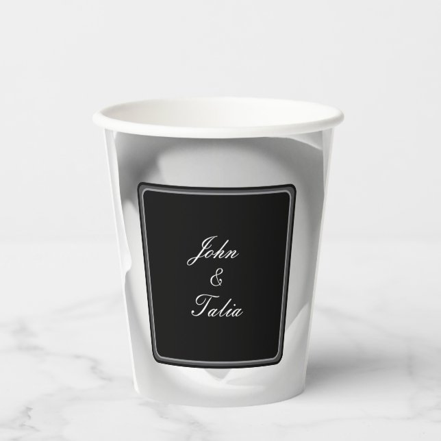 White Rose Cup | Elegant Floral Design with Enjoy  (Front)