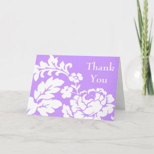 White Rose Damask Thank You