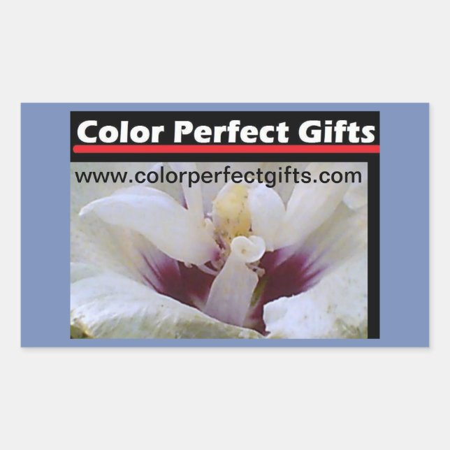 White Rose Demonstation Rectangular Sticker (Front)