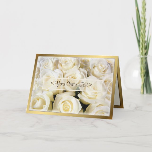 White Rose Elegance Card (Front)
