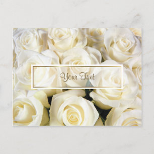 White Rose Elegance Template Postcard
