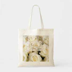 White Rose Elegance Template Tote Bag