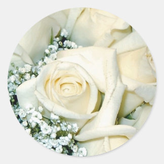 White Rose Envelope Seal Stickers