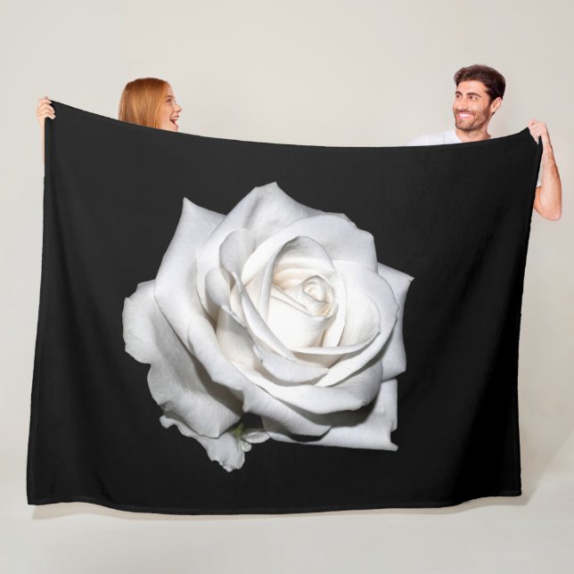 WHITE ROSE FLEECE BLANKET (In Situ)