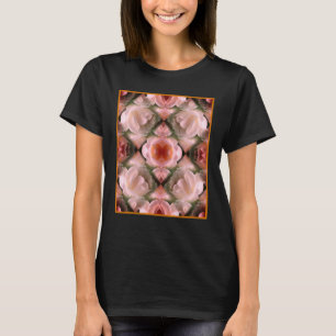 White Rose Floral Abstract Art Tinted T-Shirt
