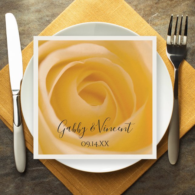 White Rose Floral Wedding Napkin (Creator Uploaded)