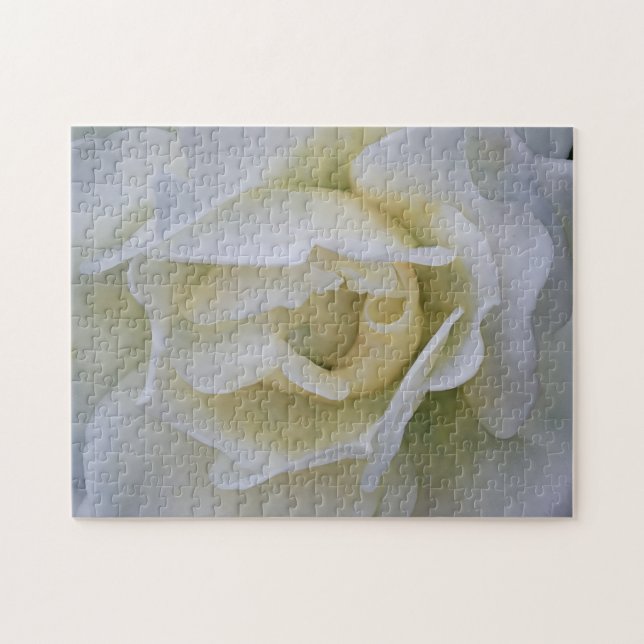 White Rose Flower Art Puzzle (Horizontal)