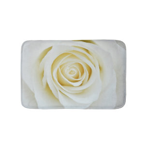 White rose flower Bath mat
