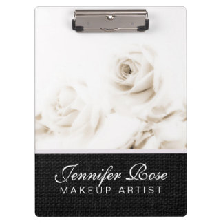 White rose flower clipboard