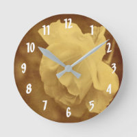 White Rose Flower In Faux Vintage Sepia