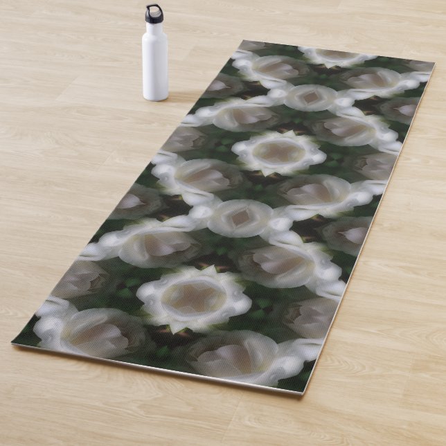 White Rose Flowers Abstract        Yoga Mat (In Situ)