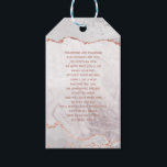 White & Rose Gold Agate Gilt Bridal Display Shower Gift Tags<br><div class="desc">White & Rose Gold Agate Marble Foil Gilded Geode Design,  with Modern and Script fonts. Trendy and Chic Wedding Bridal Shower Display Tags! ~ Check my shop to see the entire wedding suite for this design!</div>