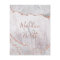 White & Rose Gold Agate Marble Monogram Wedding