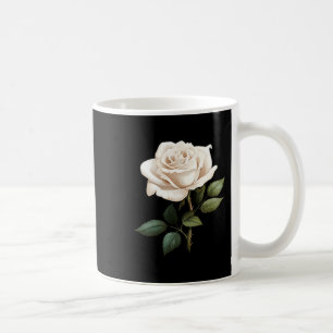 White Rose Graphic  Coffee Mug