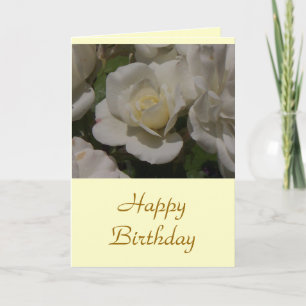 White Rose, Happy Birthday Card