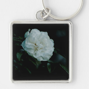 White Rose Key Ring