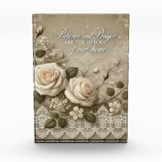 White Rose Lace AI art Photo Block