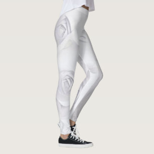 White Rose Leggings