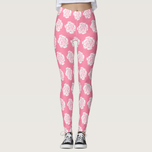 White Rose Leggings