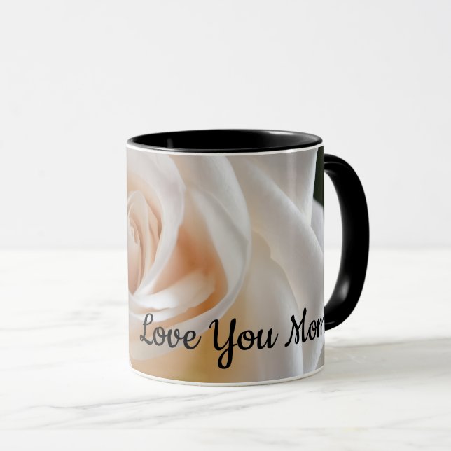 White Rose "Love You Mom" mug (Front Right)