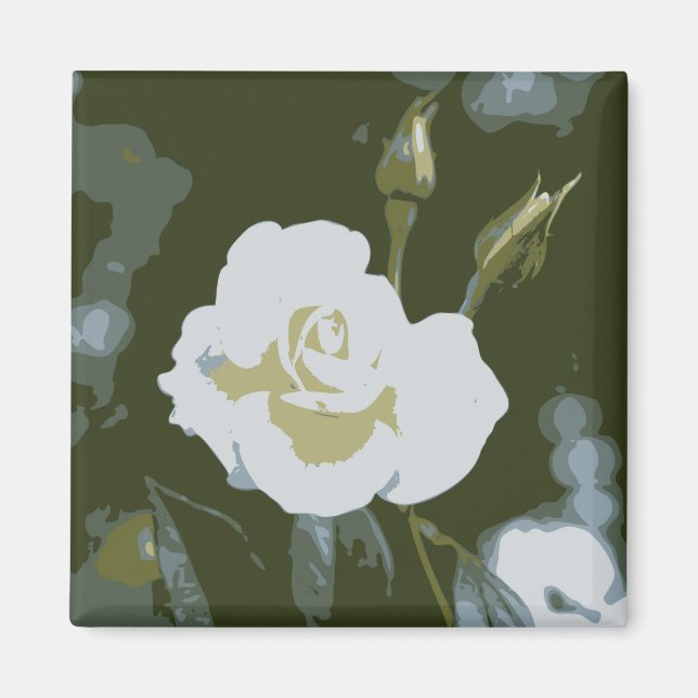White Rose Magnet (Front)