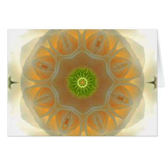 White Rose Mandala Card