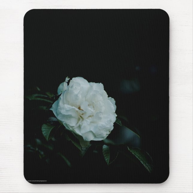 White Rose Mouse Mat (Front)