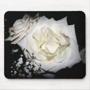 White Rose Mouse Mat