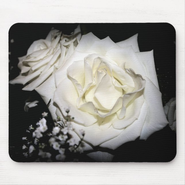White Rose Mouse Mat (Front)