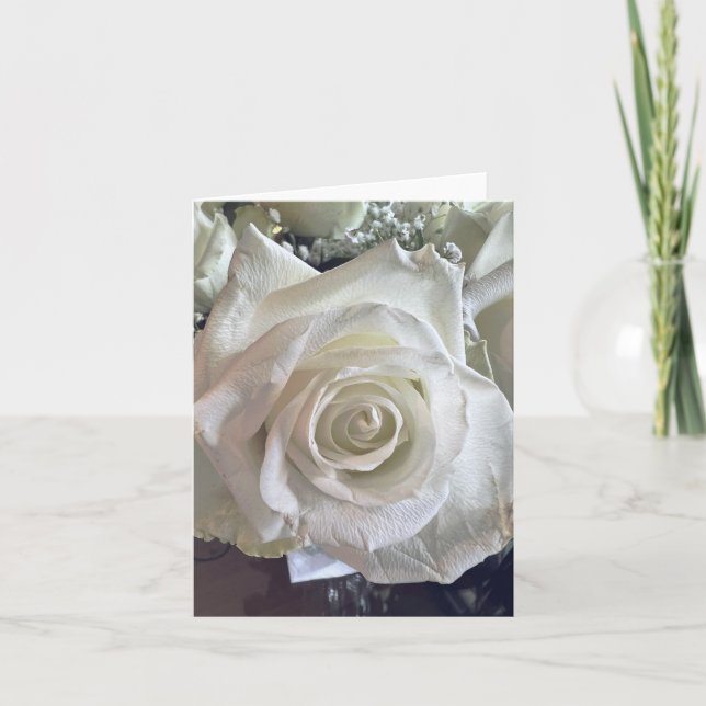 White Rose Note Card (Front)
