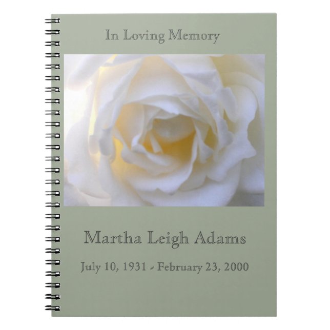 White rose notebook (Front)