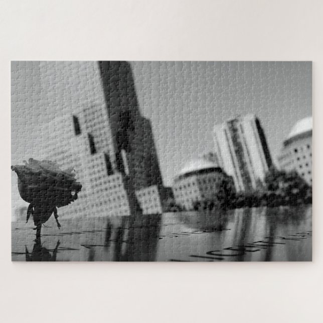 White rose of remembrance jigsaw puzzle (Horizontal)