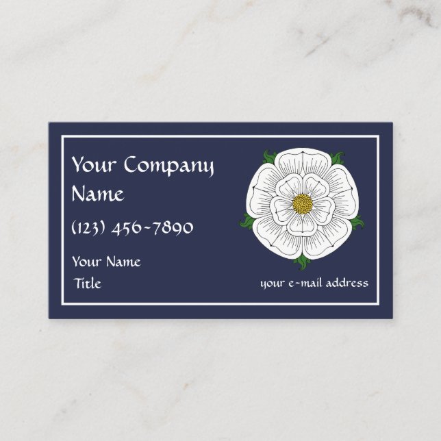 White Rose of York Business Card (Front)