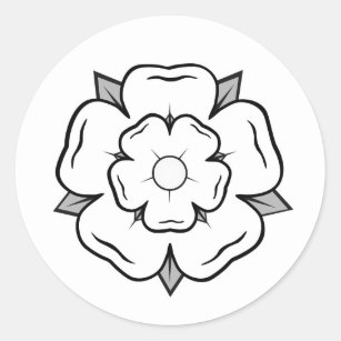 White Rose of York Classic Round Sticker