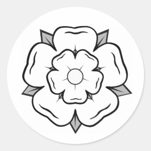 White Rose of York Classic Round Sticker