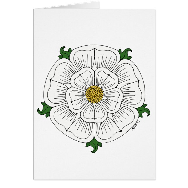 White Rose of York Greeting Card (Front)