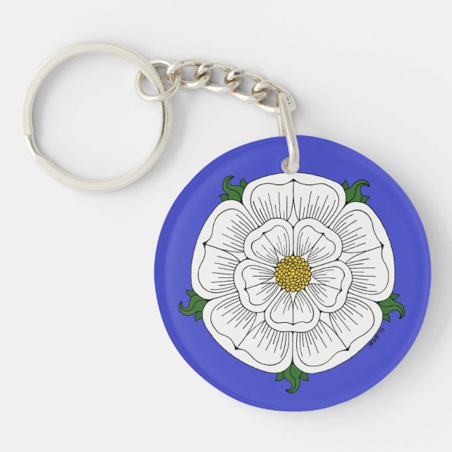 White Rose of York Key Ring (Front)