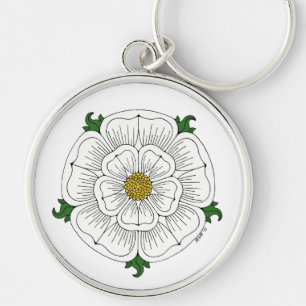 White Rose of York Key Ring