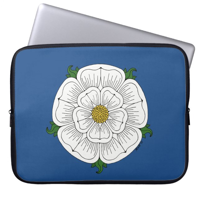 White Rose of York Laptop Sleeve (Front)